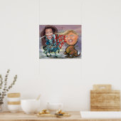 Kamala Harris Fending off Beast of Lies Poster (Keuken)