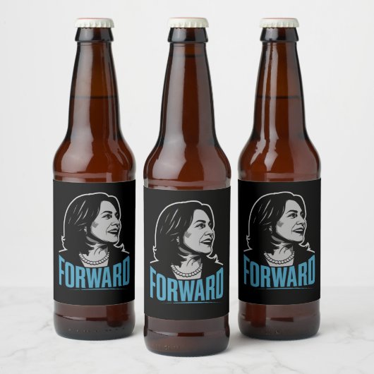 Kamala Harris Forward Bier Etiket (Flessen)