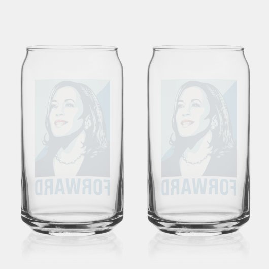 KAMALA HARRIS FORWARD BLIKVORM GLAS (Achterkant)