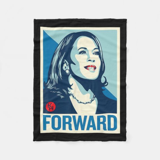 Kamala Harris Forward Fleece Deken (Voorkant)