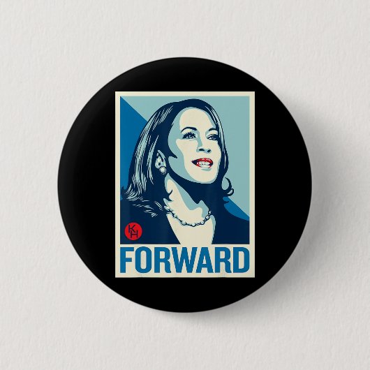 Kamala Harris Forward Ronde Button 5,7 Cm (Voorkant)