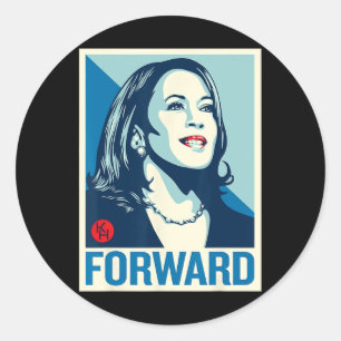 Kamala Harris Forward Ronde Sticker
