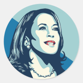 KAMALA HARRIS FORWARD RONDE STICKER