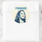 KAMALA HARRIS FORWARD RONDE STICKER (Tas)