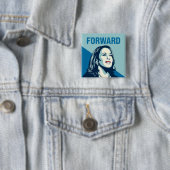 KAMALA HARRIS FORWARD VIERKANTE BUTTON 5,1 CM (In situ)