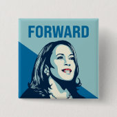 KAMALA HARRIS FORWARD VIERKANTE BUTTON 5,1 CM (Voorkant)