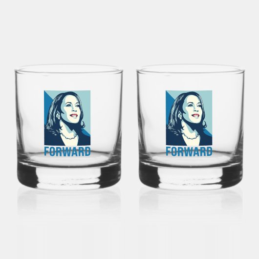 KAMALA HARRIS FORWARD WHISKY GLAS (Voorkant)