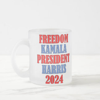 Kamala Harris Frosted Mok 2024