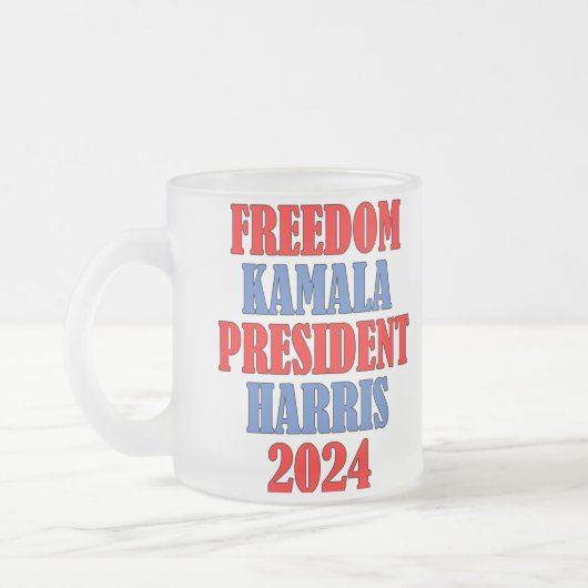 Kamala Harris Frosted Mok 2024 (Links)