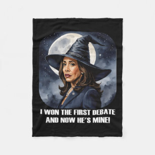 Kamala Harris Funny Debate Verkiezing 2024 gewonne Fleece Deken