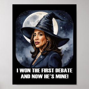 Kamala Harris Funny Debate Verkiezing 2024 gewonne Poster