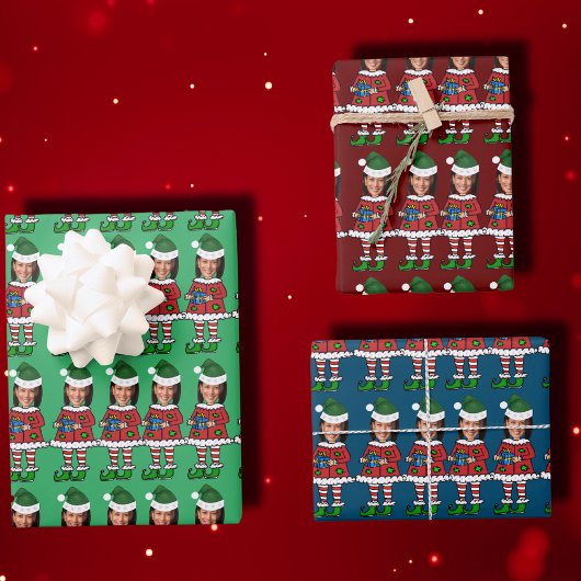 kamala harris Gezichtsfoto Elf Xmas Inpakpapier Vel