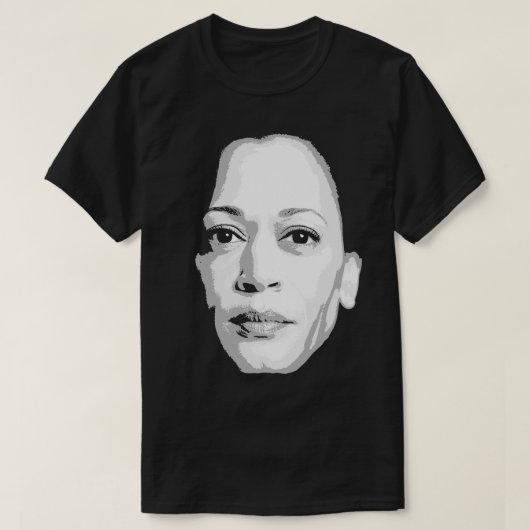 Kamala Harris Gezichtsprint T-shirt (Design voorkant)