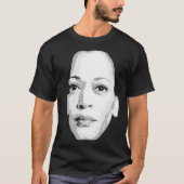 Kamala Harris Gezichtsprint T-shirt (Voorkant)