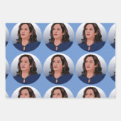 KAMALA HARRIS GIFT INPAKPAPIER VEL (Voorkant)