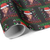 Kamala Harris Gift Wrap 2024 Vrolijk Kerstfeest Cadeaupapier (Rol Hoek)
