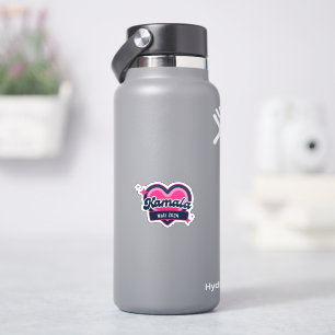 Kamala Harris Girly Pink Hearts President Sticker