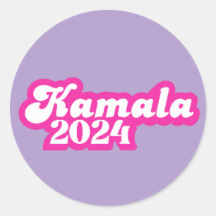 Kamala Harris girly Pink Logo 2024 Ronde Sticker