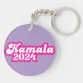 Kamala Harris girly Pink Logo 2024 Sleutelhanger (Achterkant)