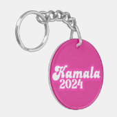 Kamala Harris girly Pink Logo 2024 Sleutelhanger (Voorkant Links)