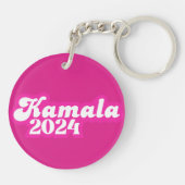 Kamala Harris girly Pink Logo 2024 Sleutelhanger (Achterkant)