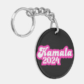 Kamala Harris girly Pink Logo 2024 Sleutelhanger (Voorkant Links)