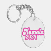Kamala Harris girly Pink Logo 2024 Sleutelhanger (Voorkant Links)