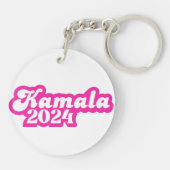 Kamala Harris girly Pink Logo 2024 Sleutelhanger (Achterkant)