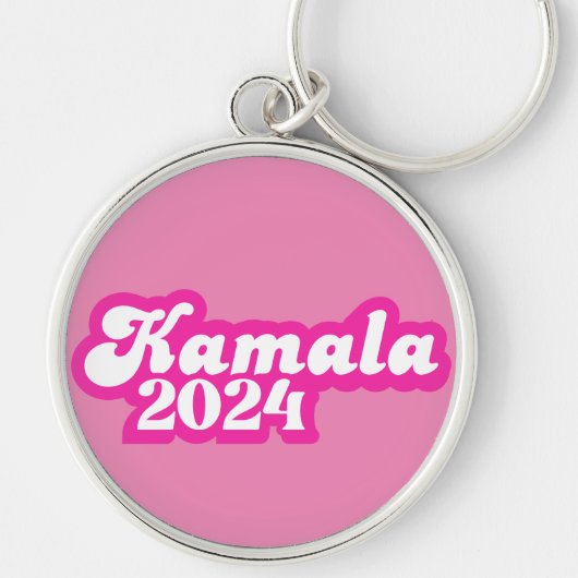 Kamala Harris girly Pink Logo 2024 Sleutelhanger (Voorkant)
