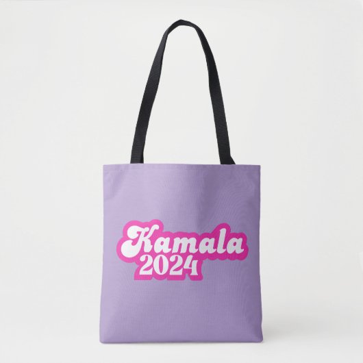 Kamala Harris girly Pink Logo 2024 Tote Bag (Voorkant)