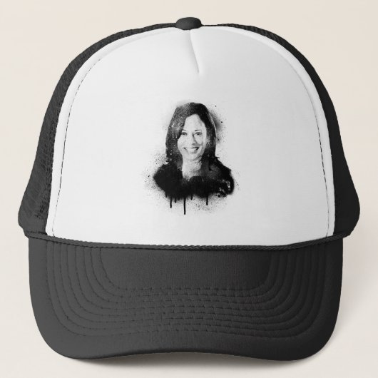Kamala Harris Graffiti Art Trucker Pet (Voorkant)