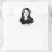 Kamala Harris Graffiti Art Vierkante Sticker (Tas)