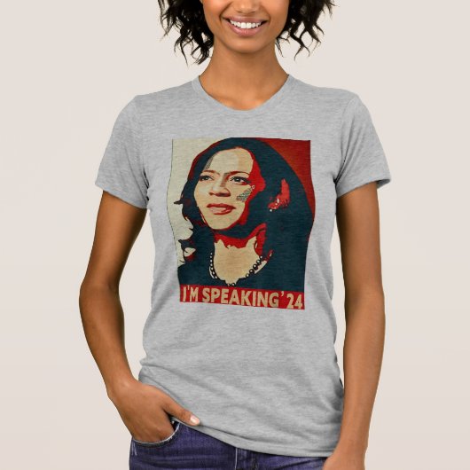 Kamala Harris Grappig dat ik spreek24 T-shirt (Voorkant)