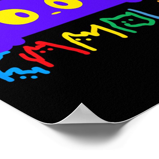 Kamala Harris Grappig Kattenbelettering Typografie Poster (Hoek)