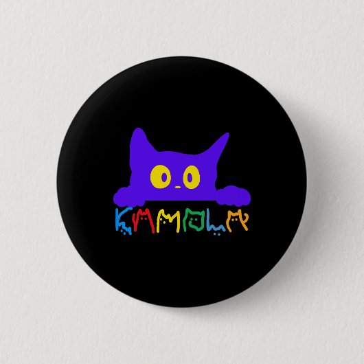 Kamala Harris Grappig Kattenbelettering Typografie Ronde Button 5,7 Cm (Voorkant)