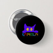 Kamala Harris Grappig Kattenbelettering Typografie Ronde Button 5,7 Cm (Voorkant /achterkant)