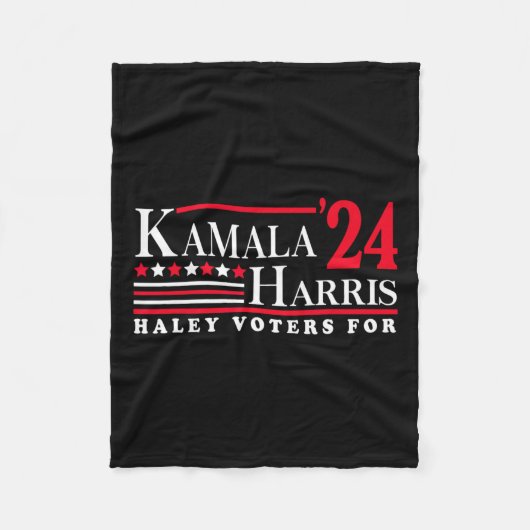 Kamala Harris Haley stemt voor Fleece Deken (Voorkant)