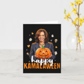 Kamala Harris Halloween Happy Kamalaween Pumpkin G Kaart (Gele Bloem)