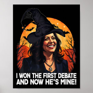 Kamala Harris Halloween heeft het eerste debat in  Poster