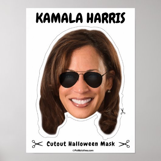 Kamala Harris Halloween Mask Poster (Voorkant)