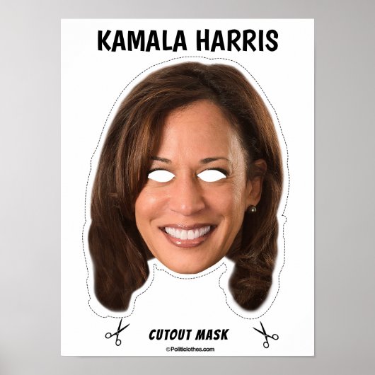 KAMALA HARRIS Halloween Masker Poster (Voorkant)