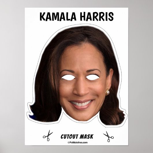 KAMALA HARRIS Halloween Masker Poster (Voorkant)