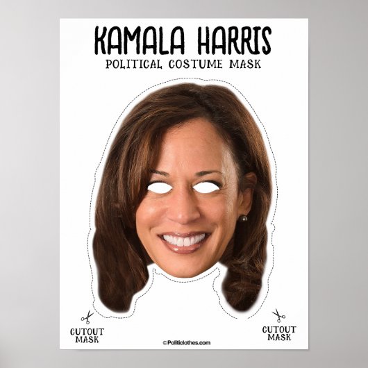 KAMALA HARRIS Halloween Masker Poster (Voorkant)