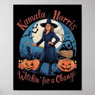 Kamala Harris Halloween Witch Quotes 2024 Verkiezi Poster