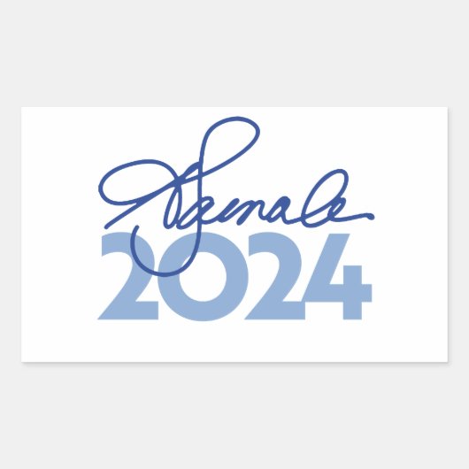 Kamala Harris Handtekening 2024 Rechthoekige Sticker (Voorkant)