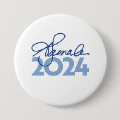 Kamala Harris Handtekening 2024 Ronde Button 7,6 Cm (Voorkant)