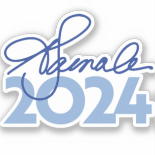 Kamala Harris Handtekening 2024 Sticker