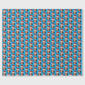 Kamala Harris Head Face Santa Hat Kerstmis Cadeaupapier (Vlak)