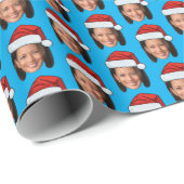 Kamala Harris Head Face Santa Hat Kerstmis Cadeaupapier (Rol Hoek)