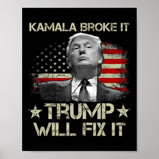 Kamala Harris heeft het verknald Trump zal het rep Poster (Voorkant)